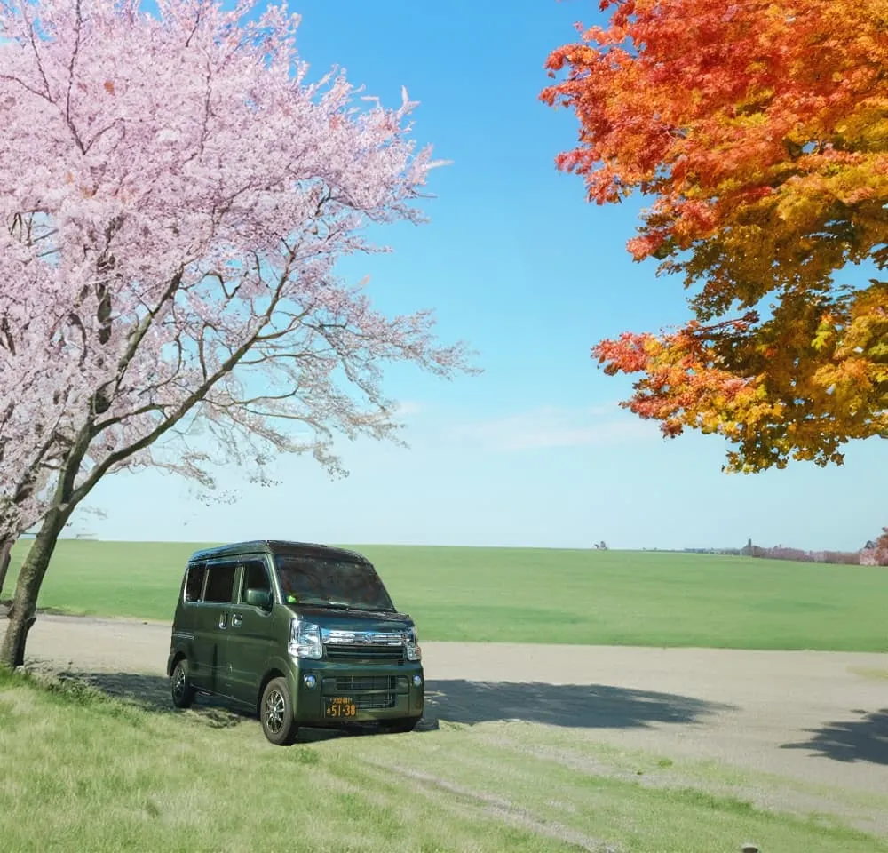 桜と楓と軽バン